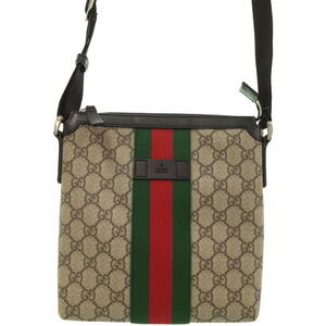 GUCCI Sherry Line GG Supreme Flat Messenger Bag Shoulder